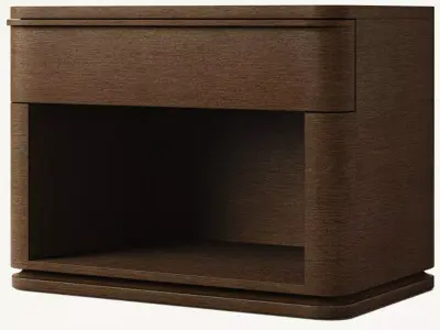 Nightstand Bedside Wooden Table 3D model