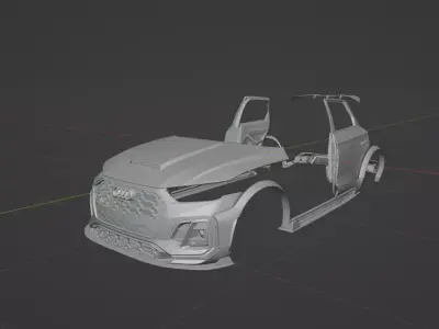 Audi SQ5 2023 Spoon kit Low-poly 3D model