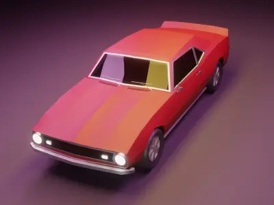 Chevrolet Camaro 1968 Low-poly 3D model by alj3dmodel