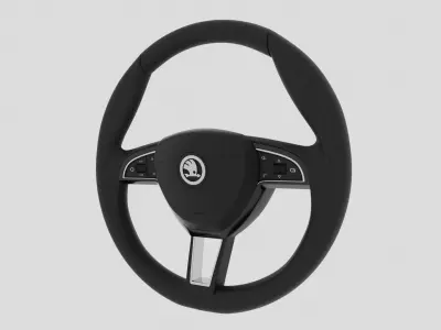 Skoda Steering Wheel 3D model