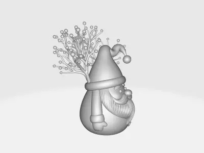 Santa Claus Christmas Decoration Festive Holiday Figurine  3D print model