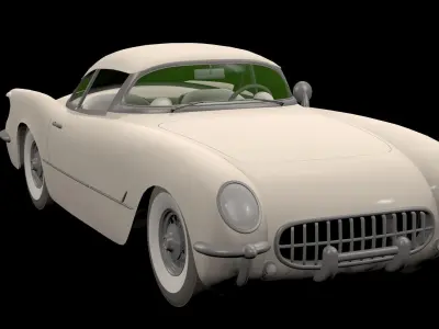 classic car Low-poly 3D model