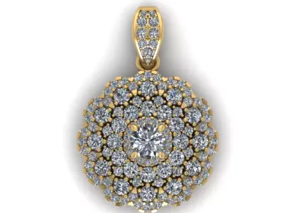Diamond Gold Pendant CG03 3D print model
