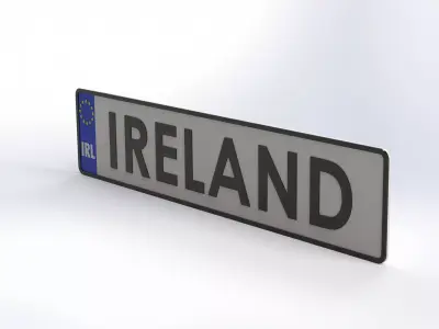 Irish License Plate 3D print model