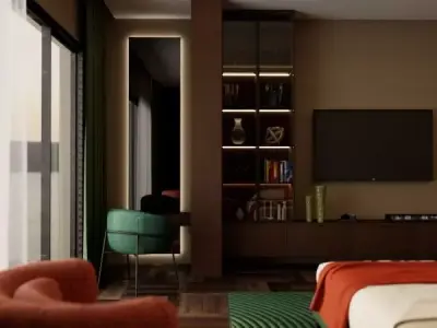 Luxury Sunset Harmony Bedroom 3D model