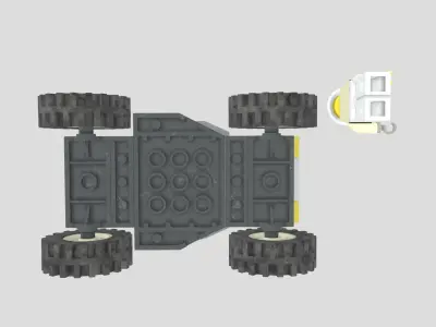 Baron Von Barron from Lego Racers 1999 game Free low-poly 3D model