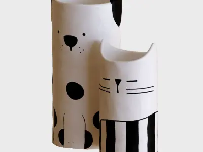FATALIG vase deco set 3D model