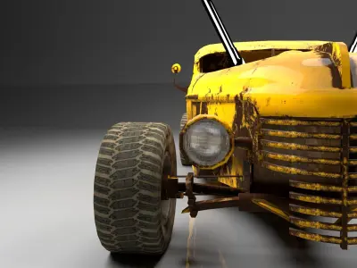 1939 Dodge D12 Char bone  Low-poly 3D model