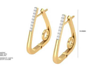 Women Earrings STL OBJ FBX Renders Details 3D print model