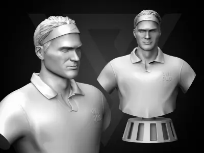 Roger Federer 3D Printable 3D print model