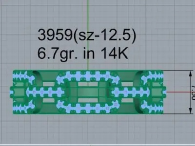 Diamond Chain Ring 3959 3D print model