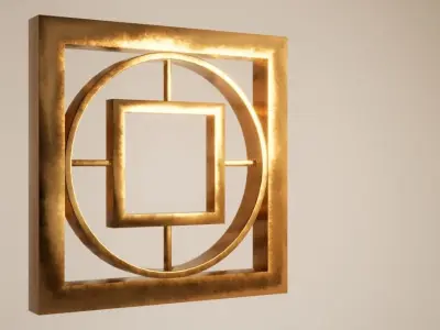 Bronze Wall Decoration 03 Free low-poly 3D model