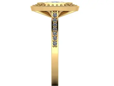 Cushion Halo Ring 633 3D print model