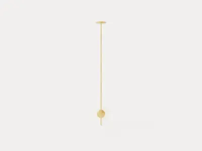 Everley Pendant Lamp - Vintage Brass Low-poly 3D model