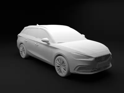Seat Leon Sportstourer 2020 - High-Quality Blender Model 3D model