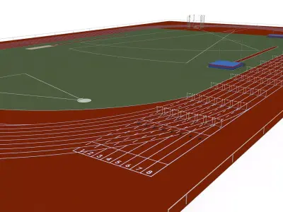 Athletics stadium 3D model