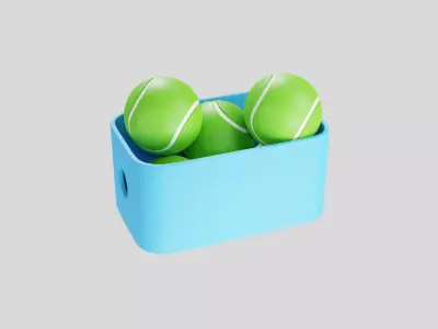 Tennis Ball Storage Box 3D model