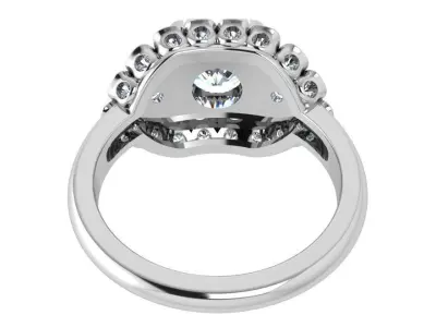 Diamond Unique Ring 3619 3D print model