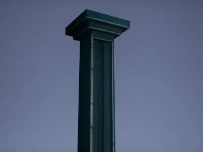 Metro Column Low Poly Game Ready  Low-poly 3D model