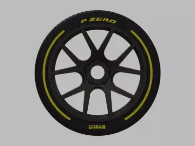 Miniature Enkei M52 Rim and Tire - 3D Print - No Textures 3D print model