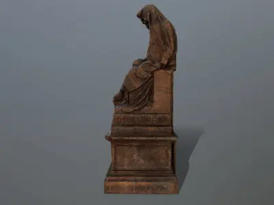 statue Low-poly 3D model 3