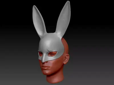 Detailed Bunny Mask  3D print model