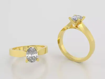 OVAL 0-75-CT Flat Profile Round Shank Width 2-4mm 3D print model