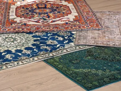 Antique Rug Collection Low-poly 3D model