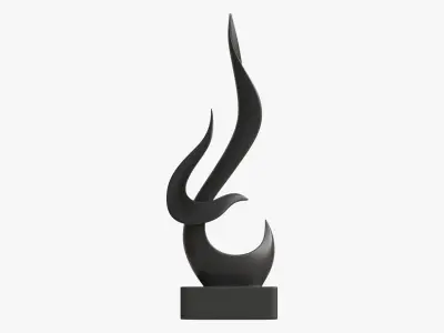 Abstract Ceramic Living Room Figurine 3D model