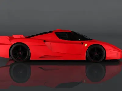 Ferrari FXX Low-poly 3D model