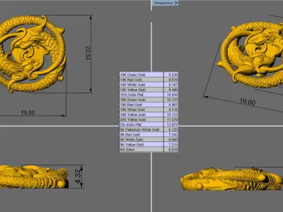 Dragon pendant  3D print model