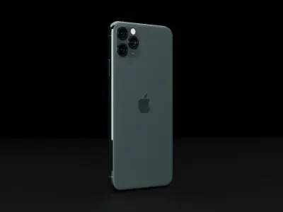 Apple iPhone 11 Pro Max In All Official Colors  and Dimensions Low-poly 3D model