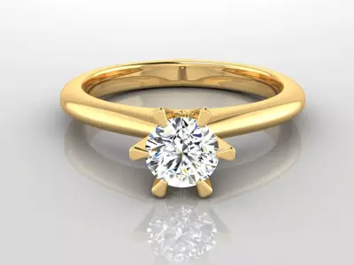 Ring M26    The luxury female ring with gem wedding 3D print model