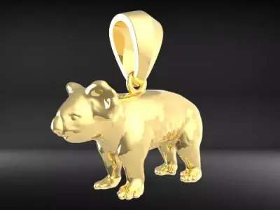 Koala pendant jewelry 3D print model