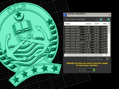 CSS MEDAL PENDANT 3D PRINTABLE MODEL 3D print model
