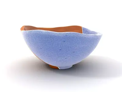Rustic Ceramic Bowl model pack Low-poly 3D model