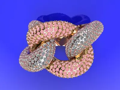 GOLD RINGS CHRISTIAN DIOR 3D print model