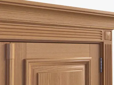 Door classic double 04 3D model