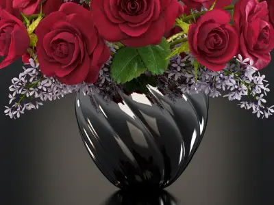 RED ROSES 3D model