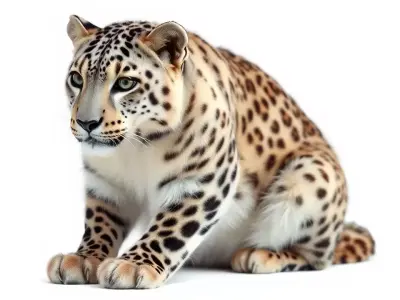 Spotted Leopard Realistic model pack Low-poly 3D model