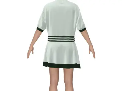 Tennis clothes Marvelous Designer or Clo3D ZPRJ 3D model