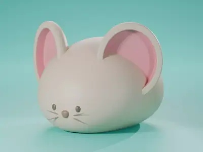 Cute Mouse 3D Model Desk Decoration Free 3D print model