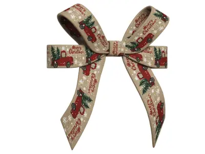 Christmas Bow Ribbon 50 Low-poly 3D model