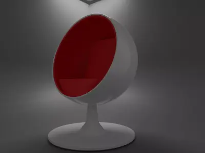 Blender Ball Chair Low-Poly Model 3D model