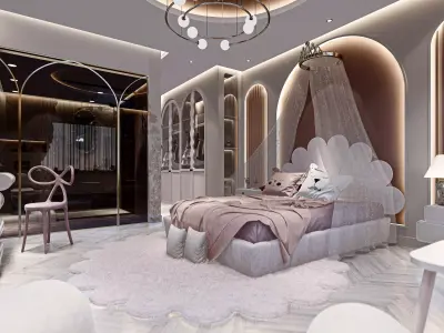 Interior modern children room  3D model