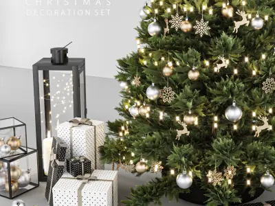 Christmas Decoration Set 3D model