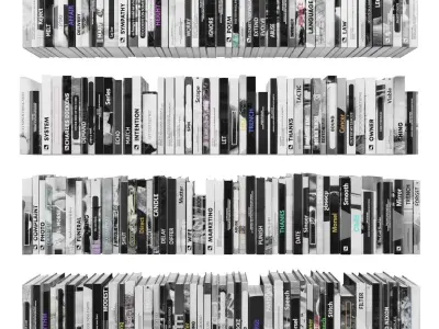 Books 150 pieces 2-7-1 Low-poly 3D model