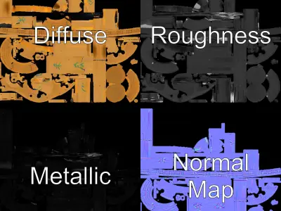 Bamboo Wind Chime Model Pack for D Rendering and Games Low-poly 3D model