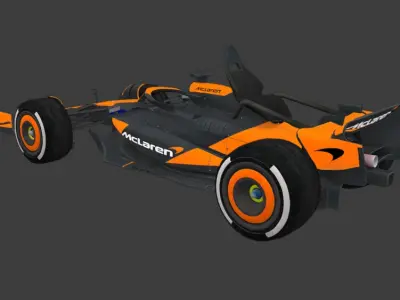 McLaren Formula 1 Team Race Car pubg Low-poly 3D model