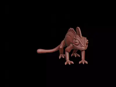 Chameleon Animal Sculpture 3D print model buy